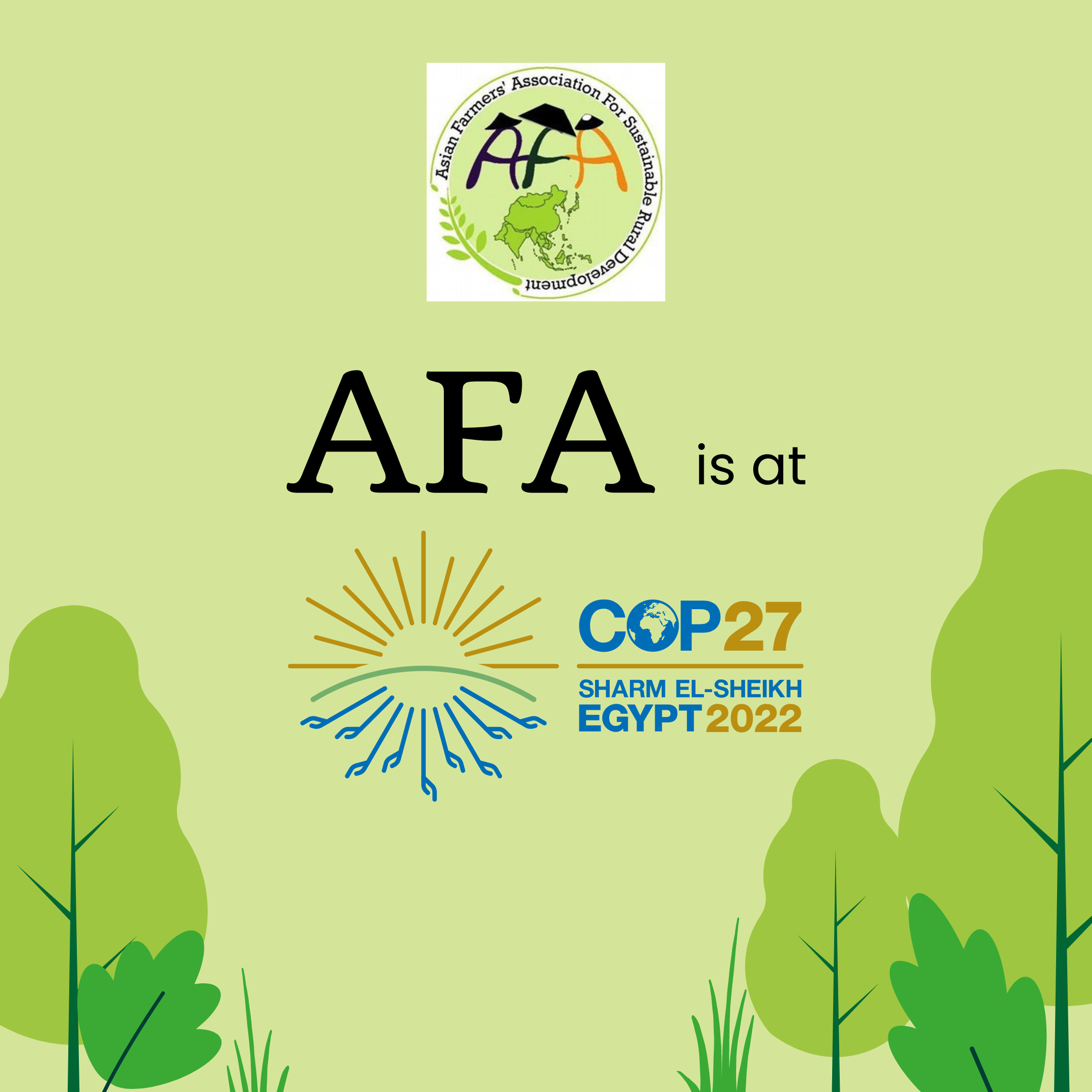 AFA in COP27 Asian Farmers Association for Sustainable Rural Development